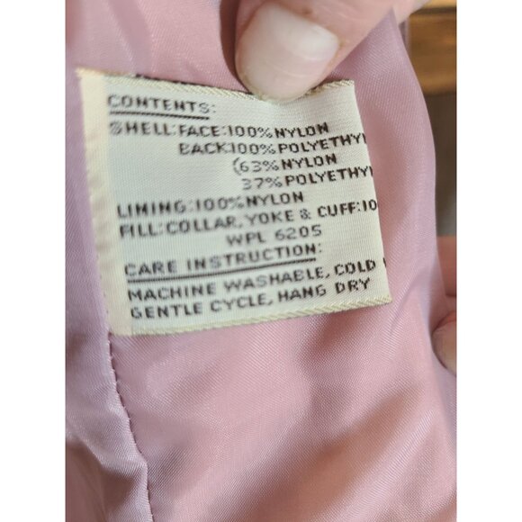 Vintage Saxton Hall Women's Size 8 Mauve Rain Jacket Windbreaker Button Front - Picture 6 of 10